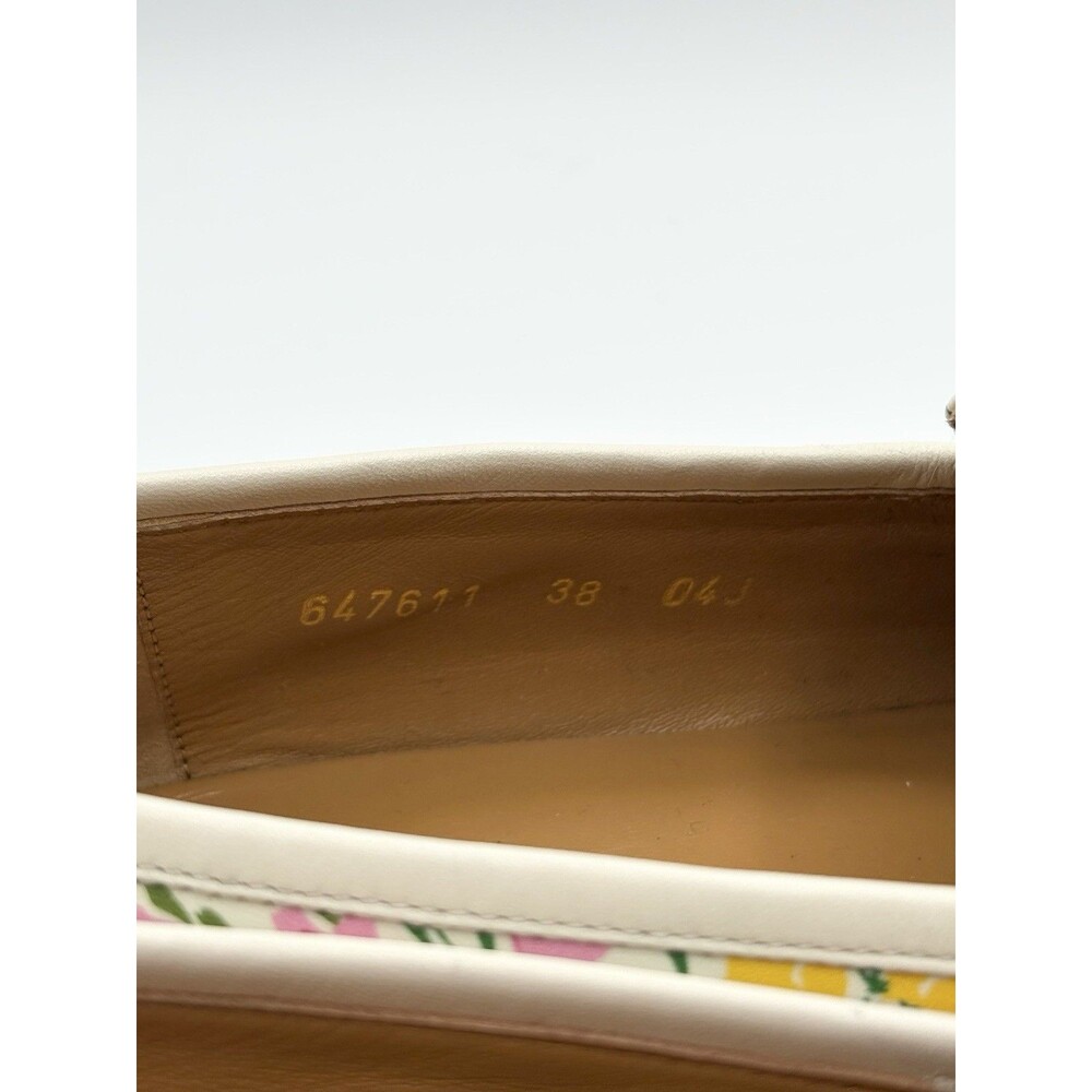 Gucci x Ken Scott Jordaan Floral Print Loafers Gold Horse-bit Accents Sz EU 38 - Picture 7 of 13